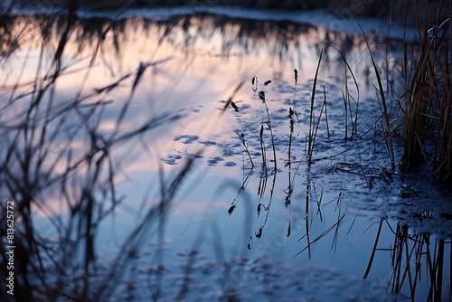 reflection of trees in water