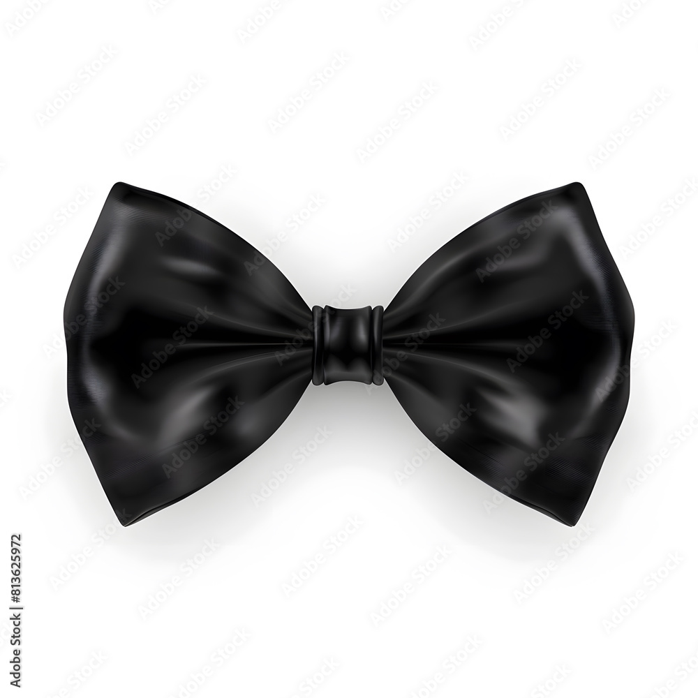Black bow tie isolated on white background Black bow tie isolated on white background