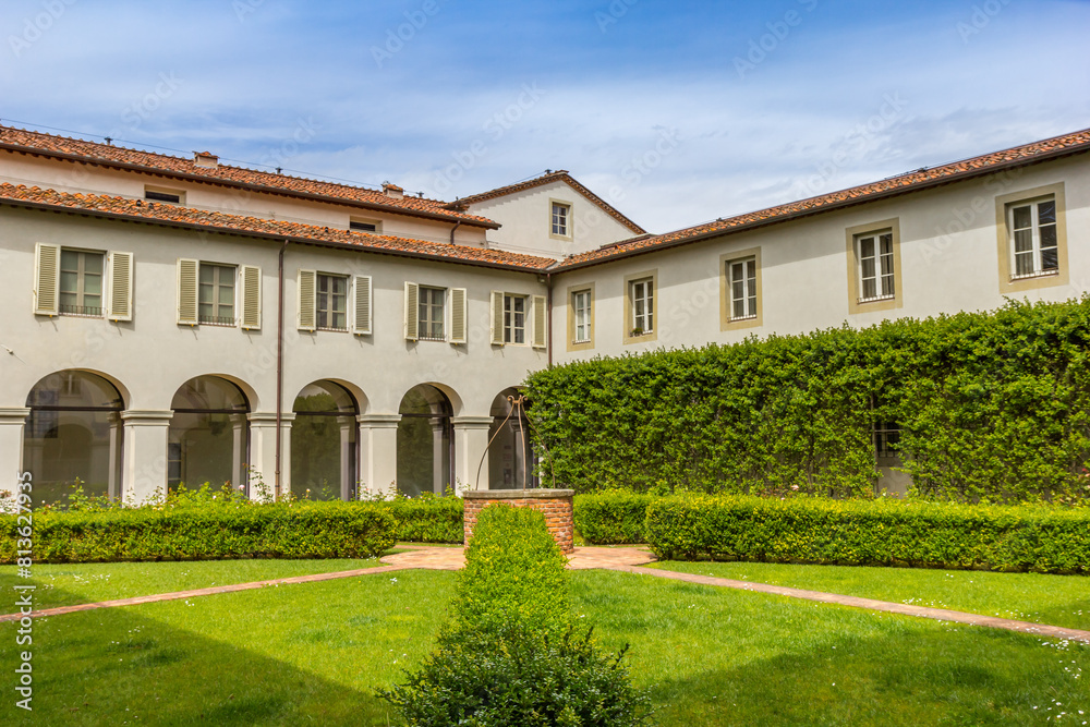 Courtyard of the historic San Francesco monastery in Lucca, Italy Courtyard of the historic San Francesco monastery in Lucca, Italy