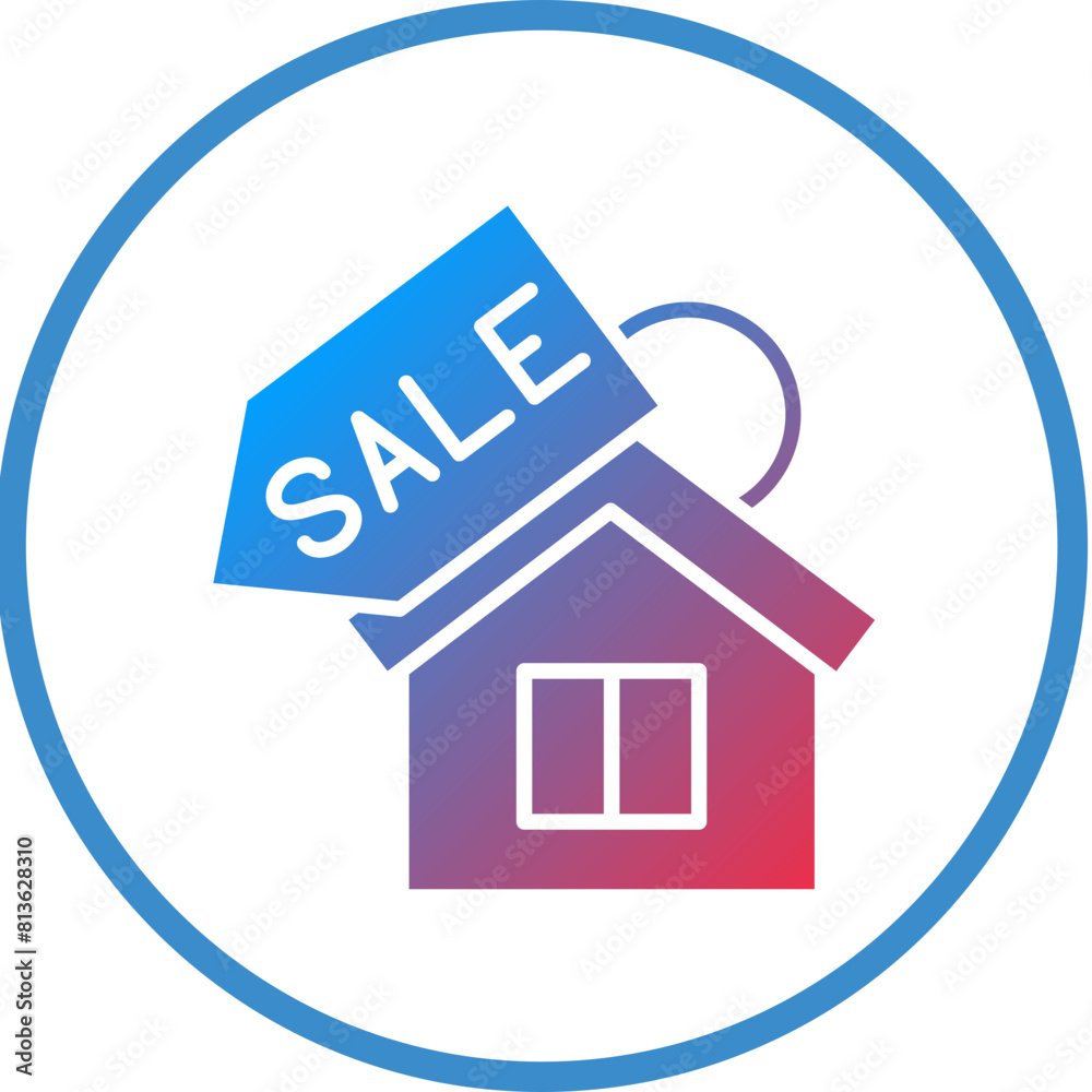 Vector Design House Sale Icon Style Vector Design House Sale Icon Style
