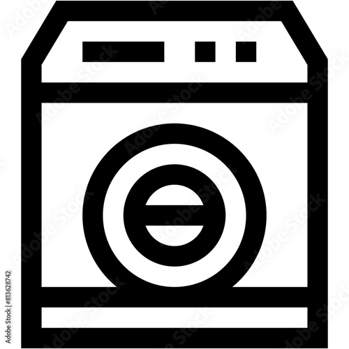 Vector Icon washing machne, electrical, appliance, smart automation, laundry photo