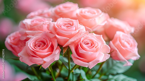 Vibrant pink roses for valentine s day celebration