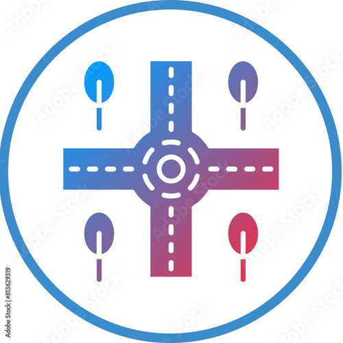 Vector Design Crossroad Icon Style