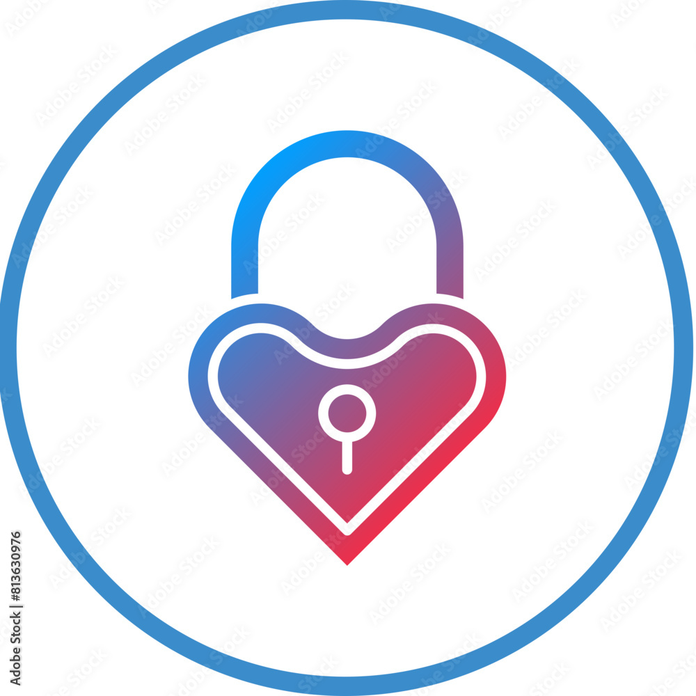 Vector Design Wedding Padlock Icon Style Vector Design Wedding Padlock Icon Style