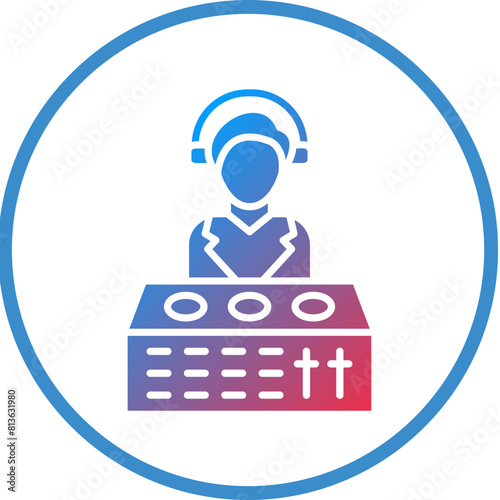 Vector Design DJ Icon Style