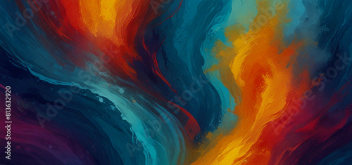 Wallpaper Mural Abstract ink painted waves background, marbled acrylic paint texture Torontodigital.ca