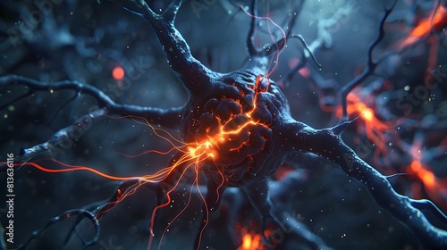3d render of brain cell photo