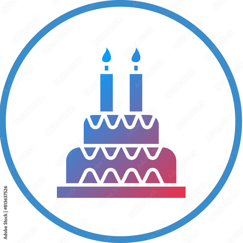 Vector Design Birthday Cake Icon Style Vector Design Birthday Cake Icon Style