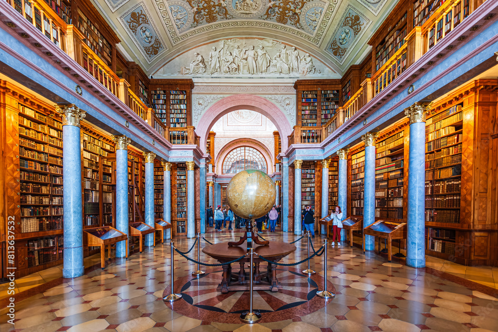 The library of the UNESCO world heritage site Benedictine monastery Pannonhalma Archabbey
