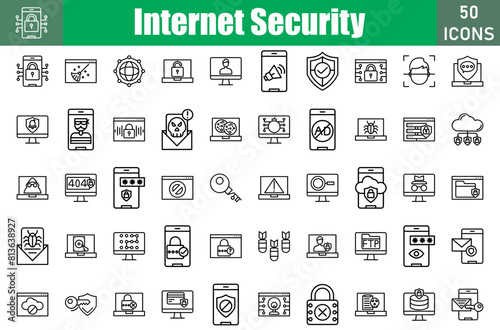 internet Security Icons Set.Web and mobile icons.Vector illustration