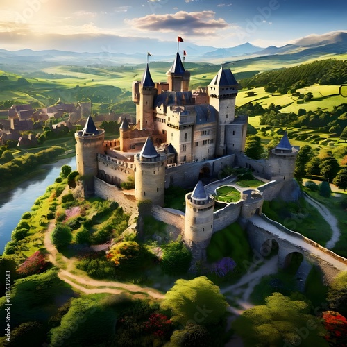 An old medieval castle situated in the middle of forest