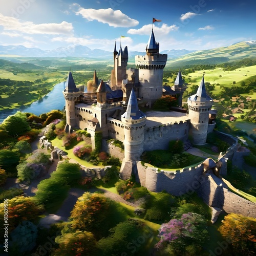 An old medieval castle situated in the middle of forest