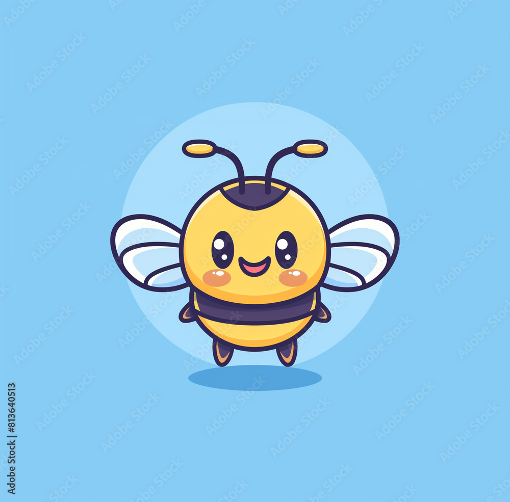 Cute Bee flying illustration Cute Bee flying illustration