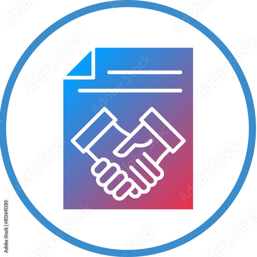 Vector Design Agreement Icon Style