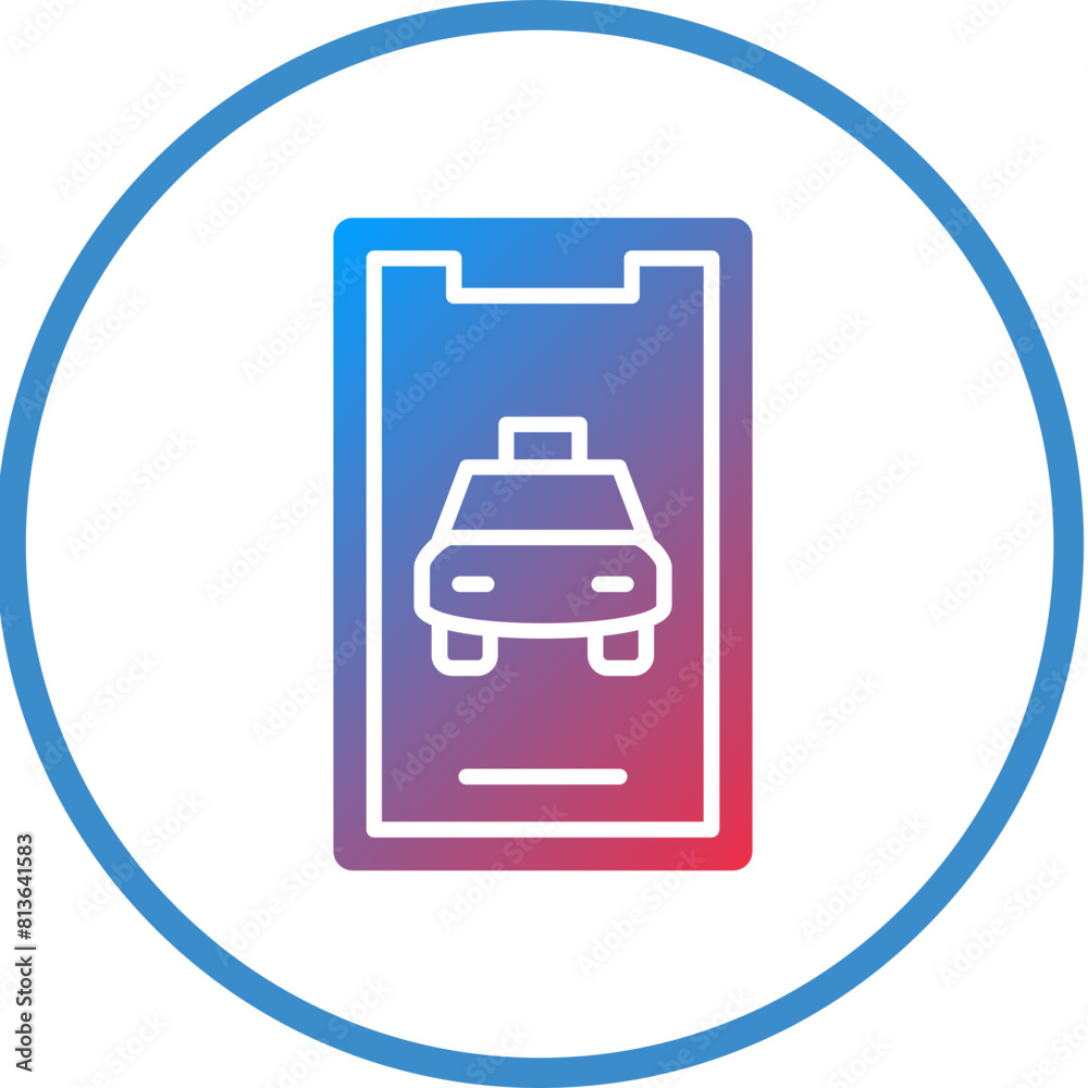 Vector Design Mobile Taxi Icon Style Vector Design Mobile Taxi Icon Style