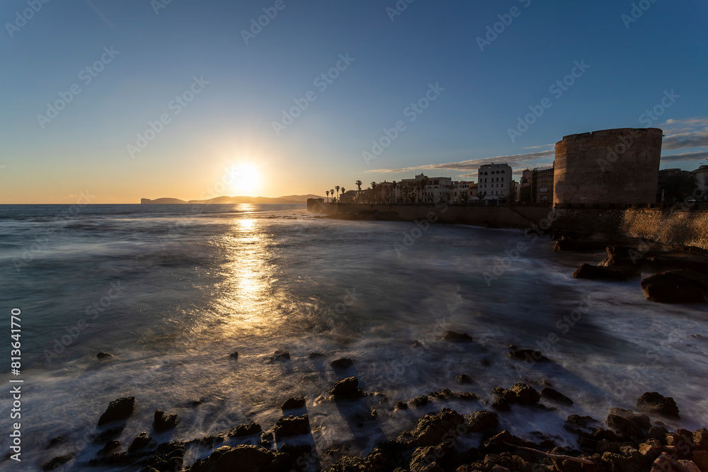 Sunset from the Bastioni of Alghero, Sardinia, Italy Sunset from the Bastioni of Alghero, Sardinia, Italy