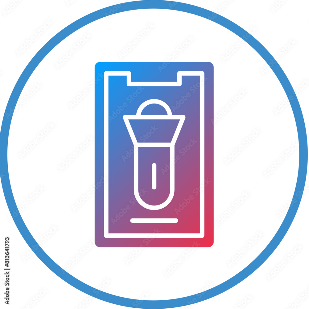 Vector Design Mobile Torch Icon Style Vector Design Mobile Torch Icon Style