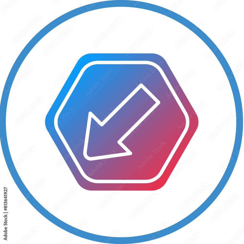 Vector Design Keep Left Icon Style