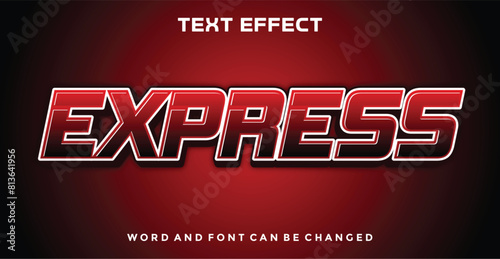 Express editable text effect