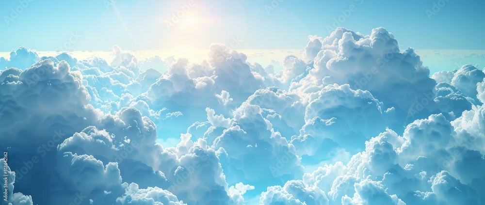 Blue sky with clouds, a panoramic view, white background, high resolution, high detail, sharp focus, depth of field, professional photography, studio lighting, best quality, HD. Blue sky with clouds, a panoramic view, white background, high resolution, high detail, sharp focus, depth of field, professional photography, studio lighting, best quality, HD.