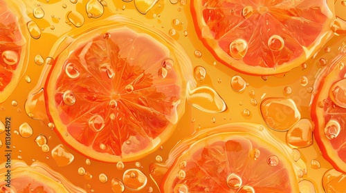 Fototapeta Naklejka Na Ścianę i Meble -  Background of orange fresh slices of citrus fruits