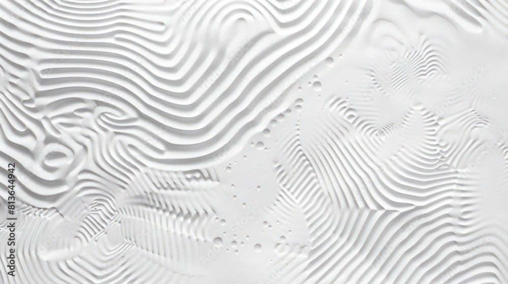 White abstract background with lines, waves and dots. Generative AI White abstract background with lines, waves and dots. Generative AI