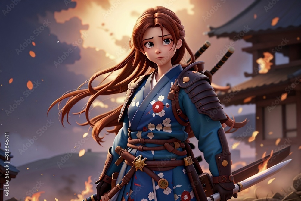 Obraz premium The defeat of the female warriors in the war