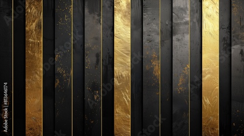 Art deco style black and gold colored background. Artdeco wallpaper. 