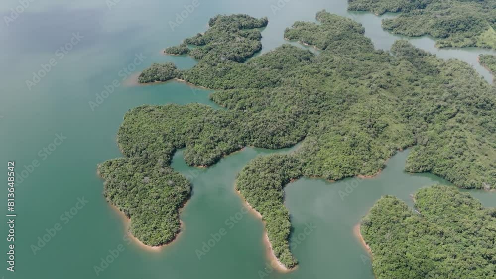 Aerial view of Bukit Batu at Lake Riam Kanan, Banjarbaru, South Kalimantan Aerial view of Bukit Batu at Lake Riam Kanan, Banjarbaru, South Kalimantan
