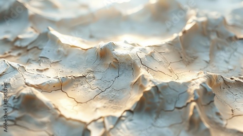 Cracked earth, dry and barren.