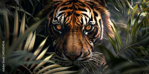 portrait of a tiger, Tiger, glory, in all its