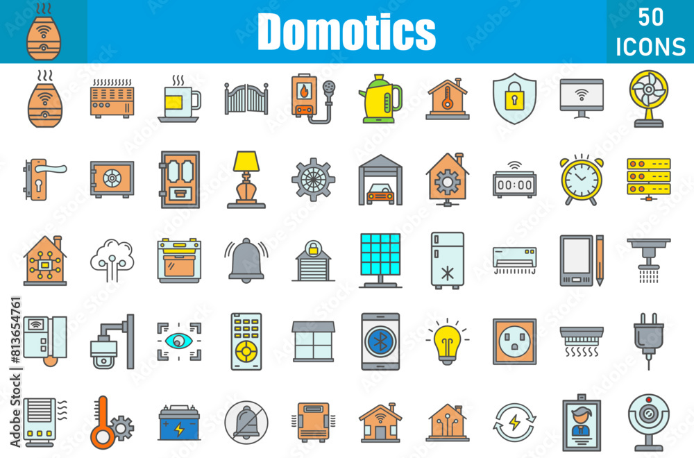 Domotics Icons Set. Editable Stroke. Pixel Perfect Domotics Icons Set. Editable Stroke. Pixel Perfect