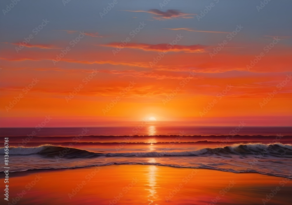 Fototapeta premium sunset over the sea