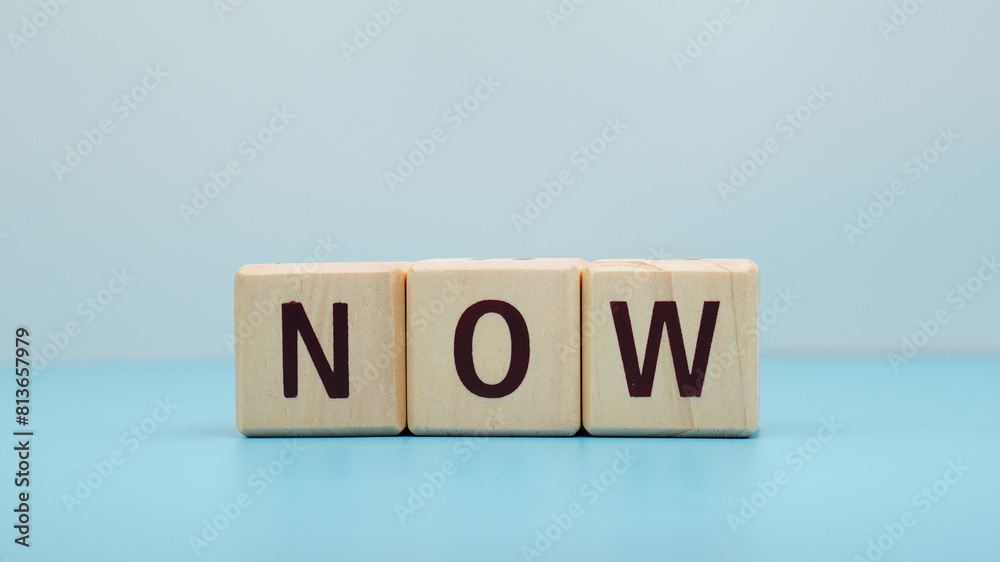 Now wooden blocks concepts isolated transparent Now wooden blocks concepts isolated transparent