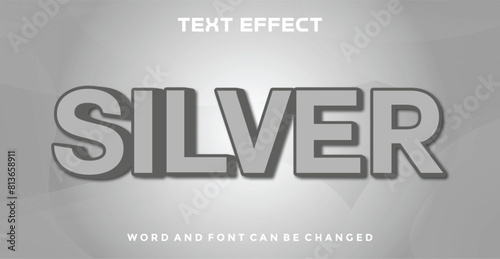 Silver editable text effect