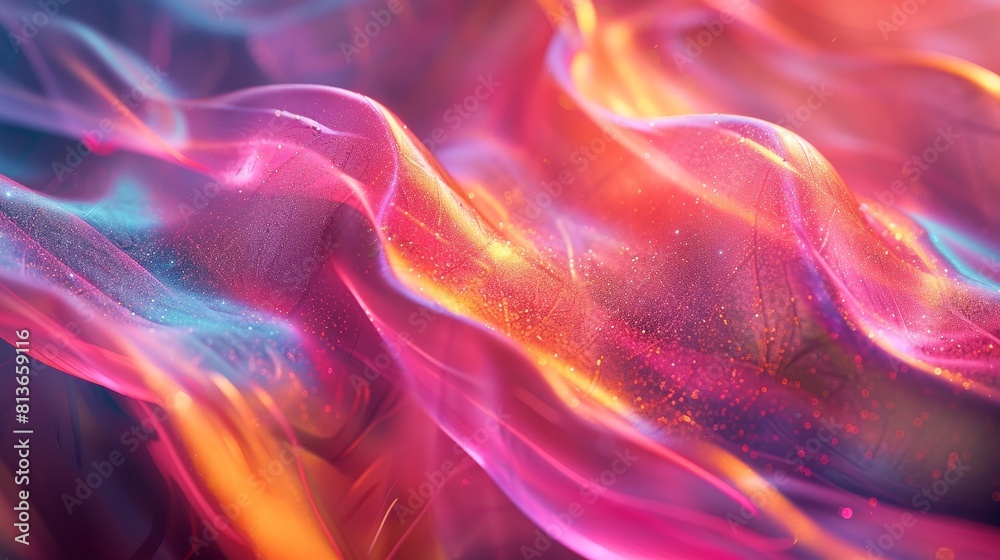 Obraz premium abstract beautiful iridescent background, colorful wave