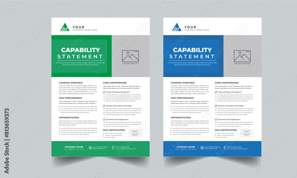 Capability Statement Template Design. Capability Statement Template Design.