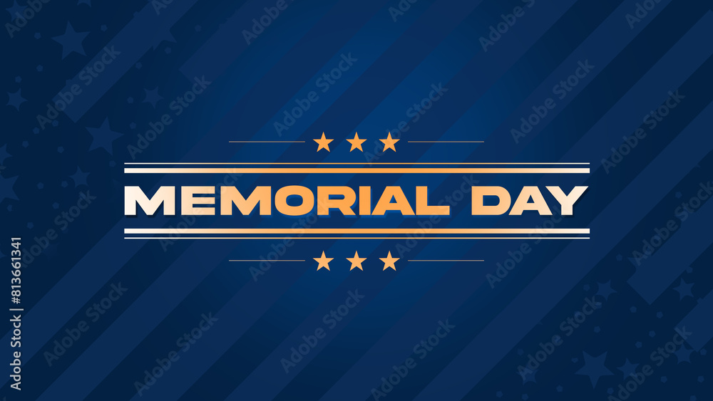 Φωτογραφία Elegant memorial day backdrop with stars and stripes theme in blue tones