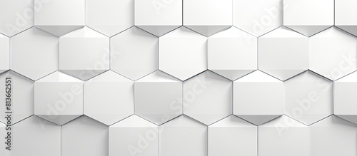 Sleek Geometry  Minimalistic White Background with Stylish Geometric Illustration