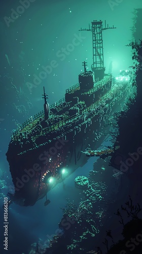 A beautiful and haunting image of a shipwreck © sukrit