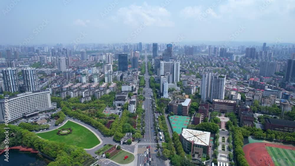 Scenery of Zhuzhou city central axis, Hunan Province, China Scenery of Zhuzhou city central axis, Hunan Province, China