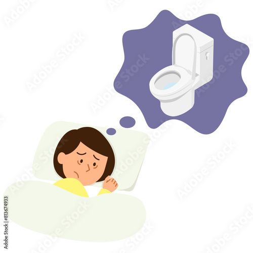 トイレに行きたくて夜中に目覚める女性1