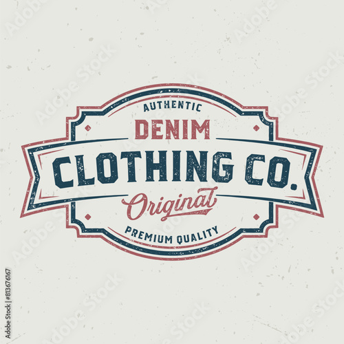 Authentic Denim, Original Clothing Co - Aged design good for poster, wallpaper, t-shirt, gift.