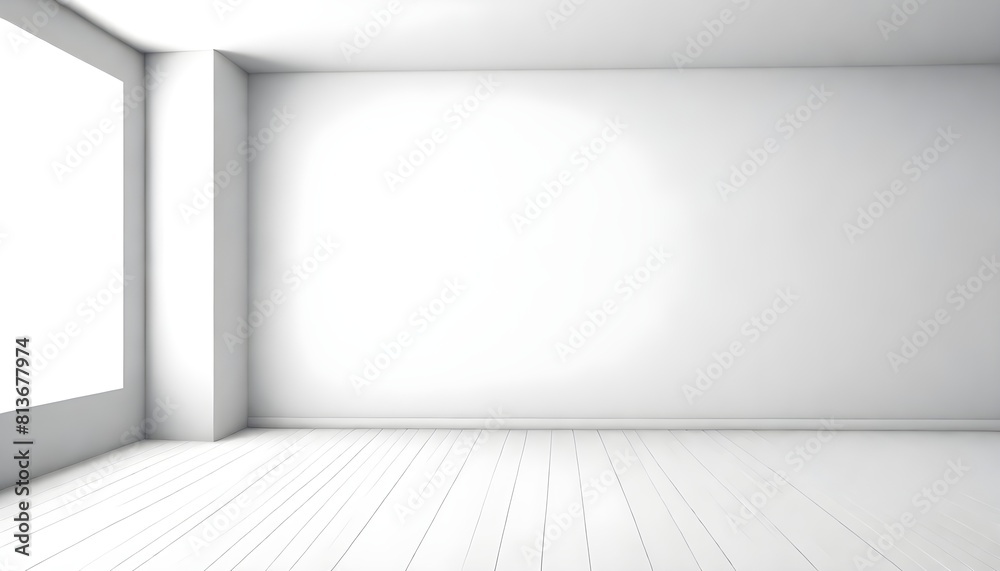 Plain room with white walls and a window Plain room with white walls and a window