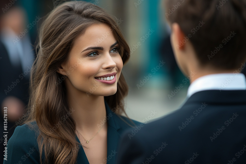 Generative AI illustration Professional reporter journalist in front of camera making live reportage