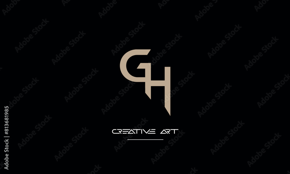 GH, HG, G, H abstract letters logo monogram GH, HG, G, H abstract letters logo monogram