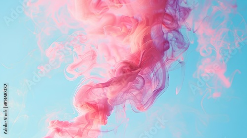 Colorful smoke. Pink and blue abstract background.