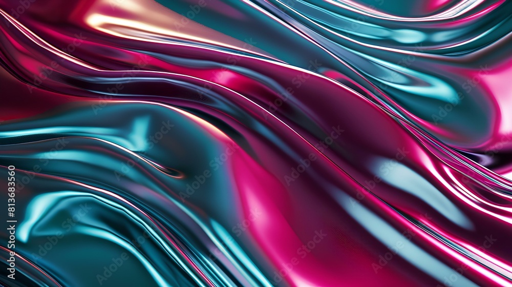 Obraz premium Wavy colorful fabric.