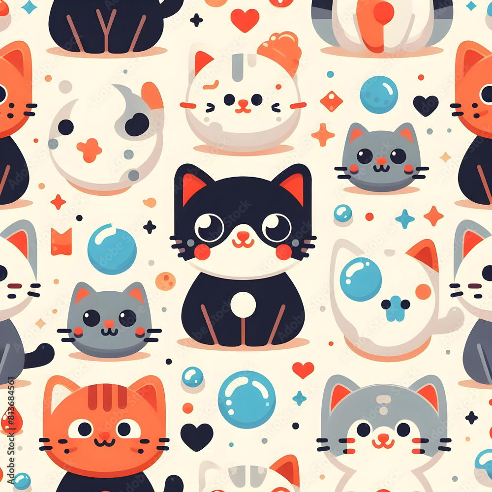 seamless pattern cat seamless pattern cat