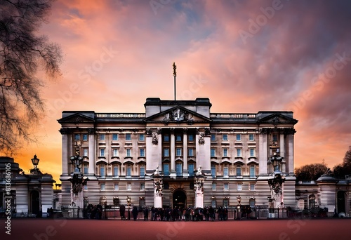 A view of Buckingham Palace in London